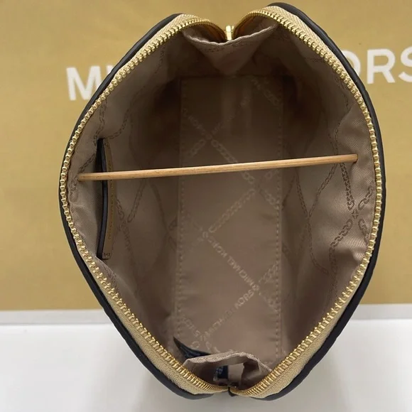 Michael Kors Empire Small Metallic Crocodile Embossed Leather Travel Pouch NWT - Picture 7 of 16